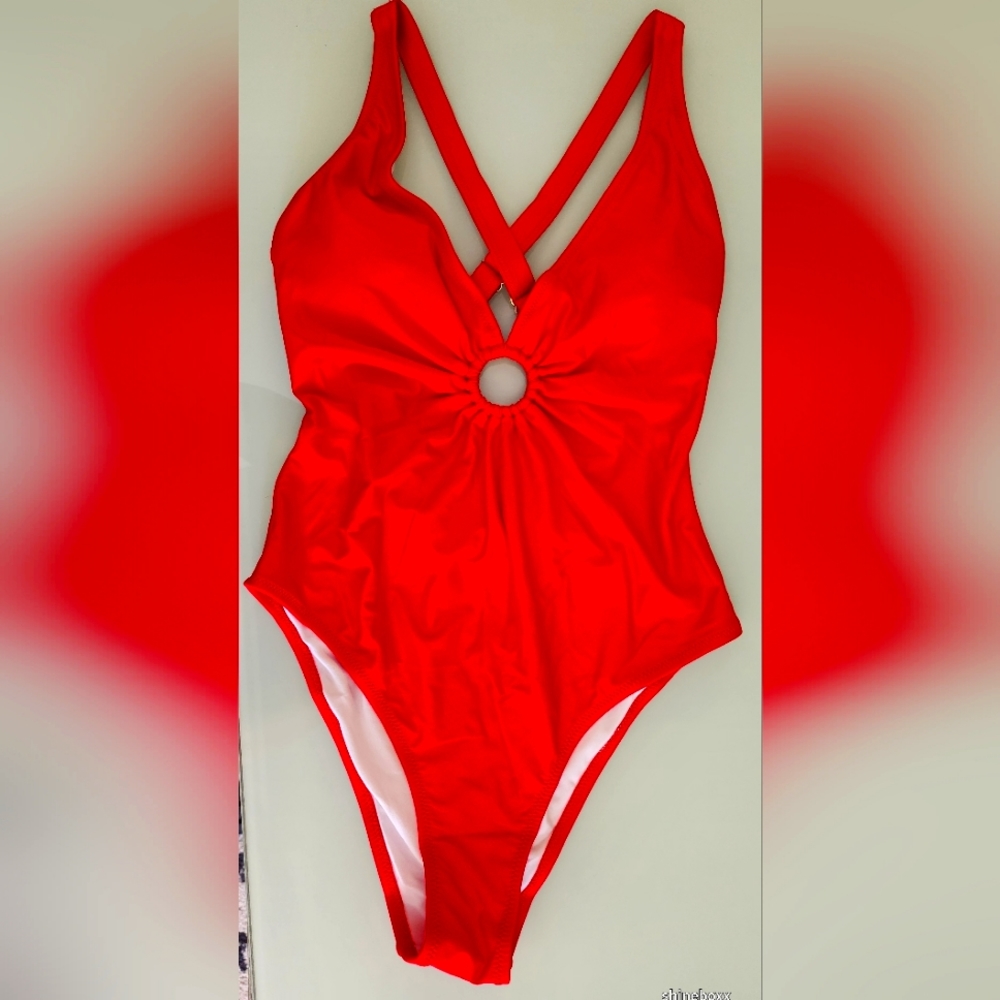 Red medium Cupshe one-piece